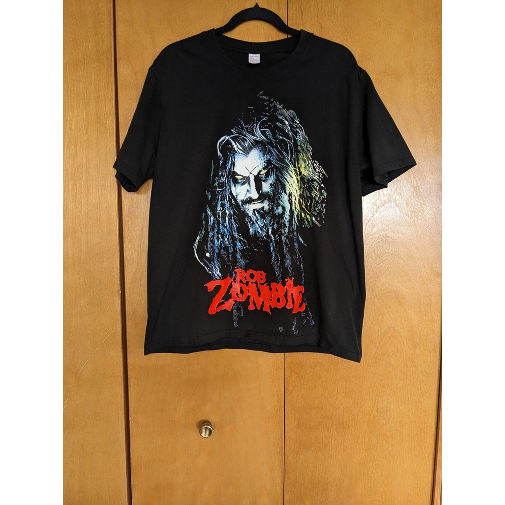 Rob Zombie Graphic T-Shirt Mens Large Black Horror Metal Rock Band Tee